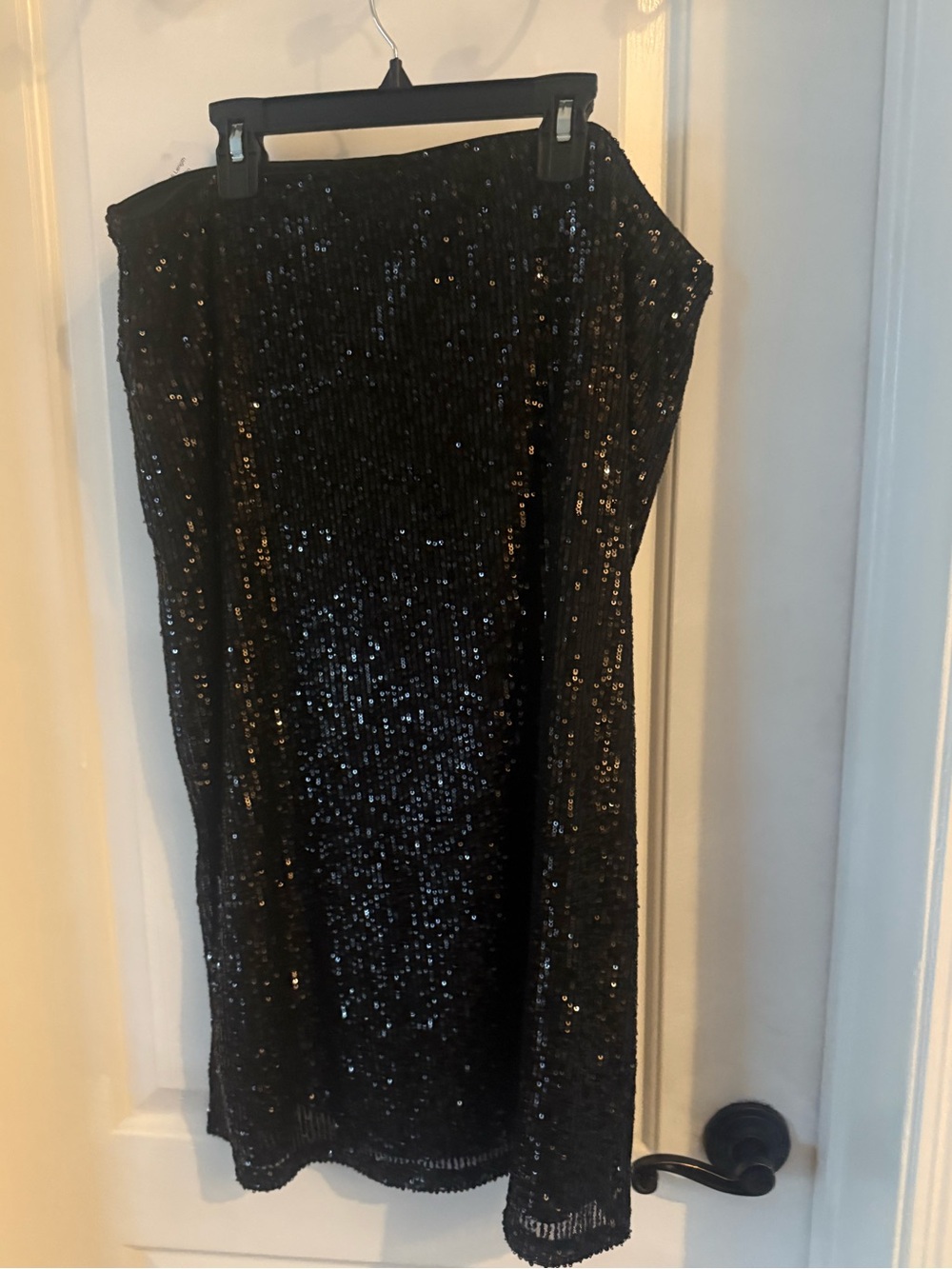 Time and Tru Black Seqiun Skirt with Side Slit